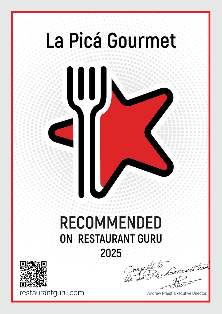 Certificado Restaurant Guru 2025 — La Picá Gourmet